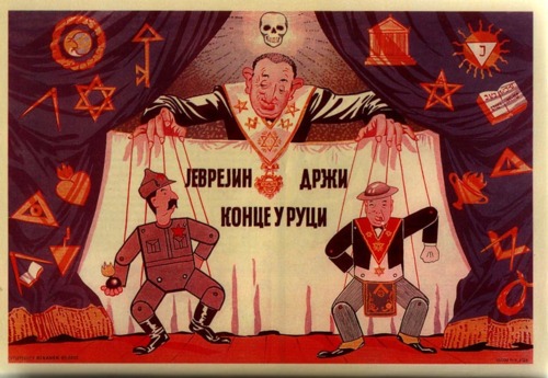 interesting anti-masonic poster from the WW2 era.